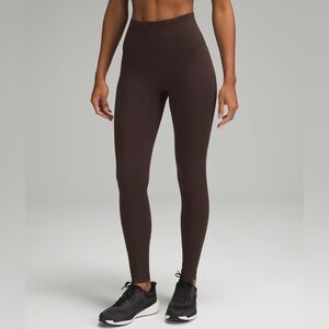 Lululemon Wunder Train Leggings - Size 12 - Espresso - 28”